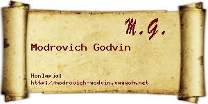 Modrovich Godvin névjegykártya